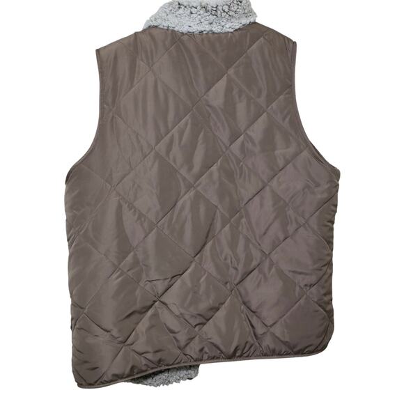 Womens Gold Quilted Vest Soft Fleece Lining Size XL New Without Tags - Picture 4 of 6